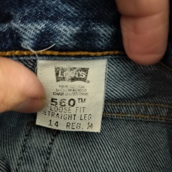 M865) Levi's 560 Women Loose Fit Straight Leg Hi Rise Jeans Size 14 Reg (32/30) - Picture 8 of 8